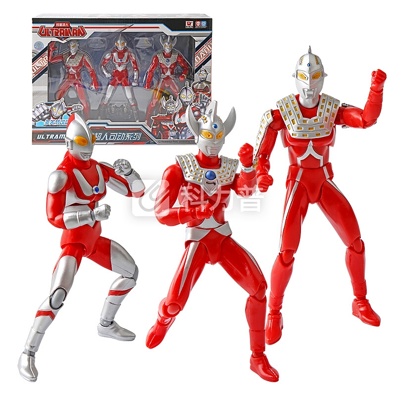 咸蛋超人 ULTRAMAN 咸蛋超人 （ULTRAMAN）奥特曼玩具 超人动漫卡通男孩玩具套装 16处关节可动玩具