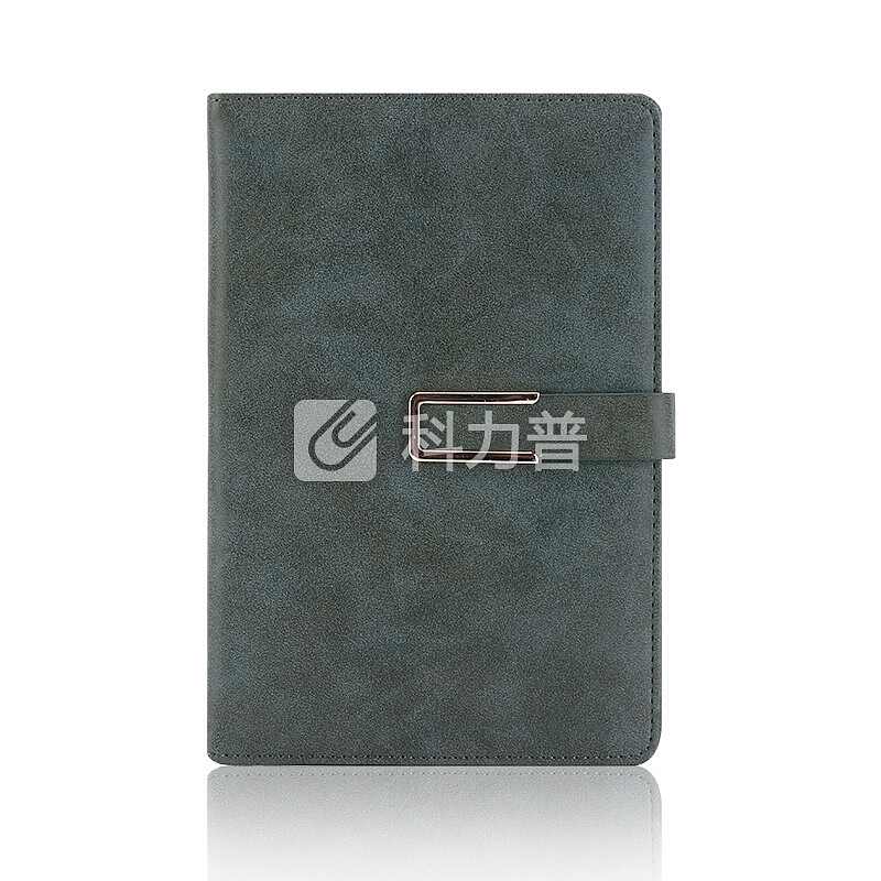 【京东自营】申士(SHEN SHI) 羊巴皮方形金属磁扣笔记本子 商务记事本 加厚120张办公会议日 绿色 A5/25K 120张