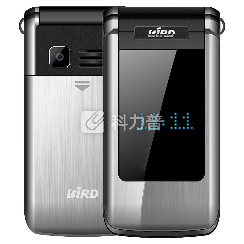 波导(BiRD)A530移动/联通2G翻盖老人手机双卡双待 星光银