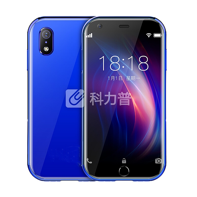 索野(SOYES)7S+ 迷你智能 学生儿童卡片超小手机 WIFI 移动联通 双卡双待安卓手机 蓝色 1G+ 8G