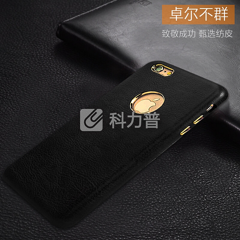 ESCASE 苹果6/6s手机壳iPhone6/6s手机套 仿真皮防摔保护壳 金属按键适用iPhone 6/6s 4.7英寸手机 绅士黑