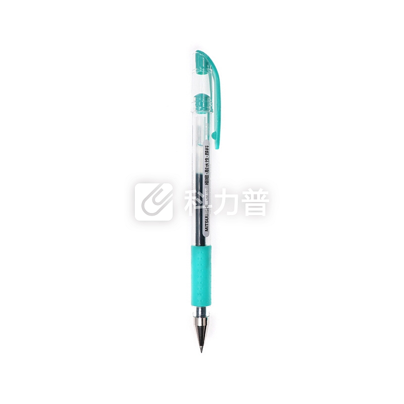 日本三菱(Uni)UM-151财务中性笔 0.38mm签字笔 学生彩色水笔啫喱笔(替芯UMR-1) 青绿色 1支/袋