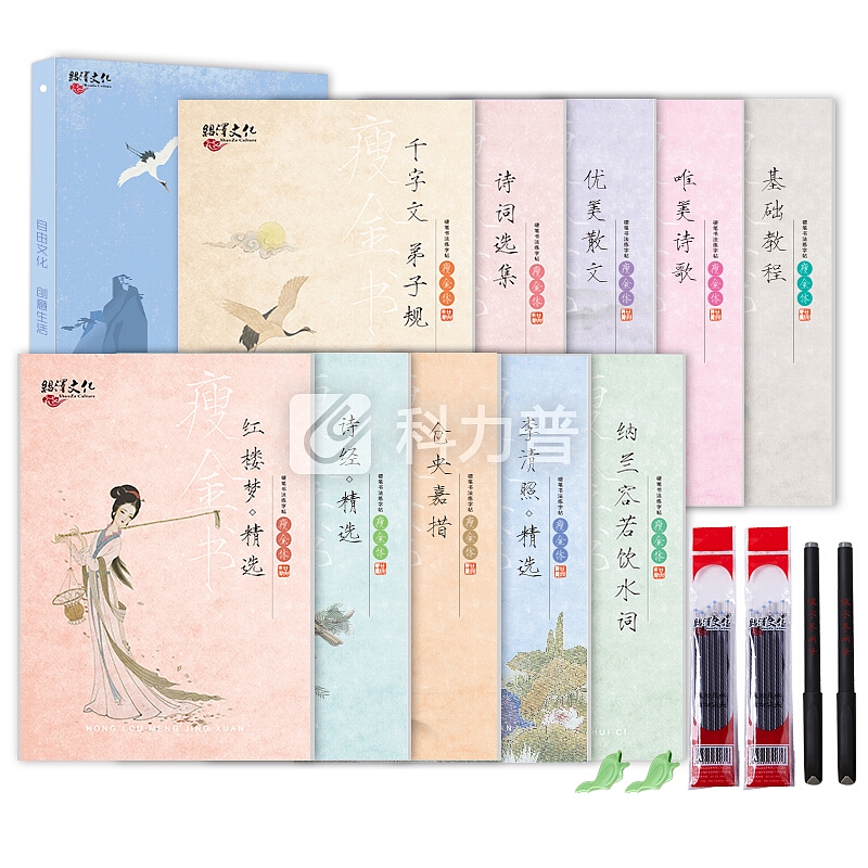 绍泽文化 瘦金体成人硬笔临摹练字帖 描红练字本10本装