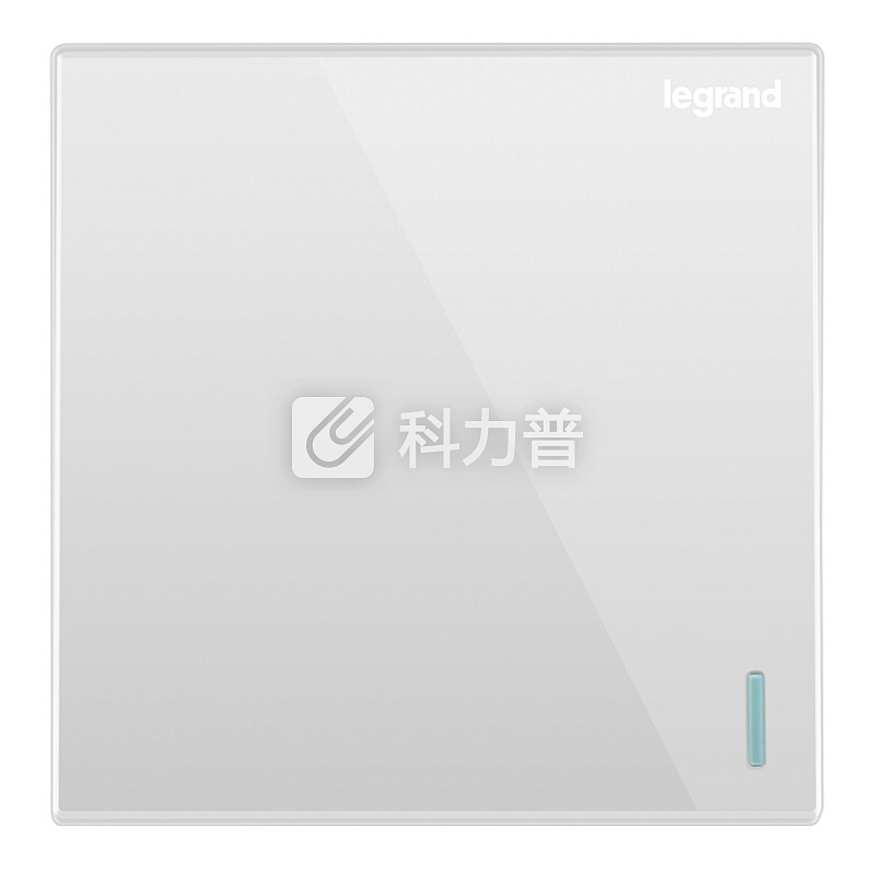 罗格朗 LEGRAND 开关插座面板 仕典玉兰白单开单控带荧光开关