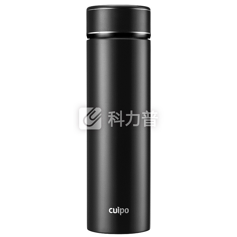 cuipo保温杯男304不锈钢水杯商务茶杯女真空便携杯子500ml 睿智黑