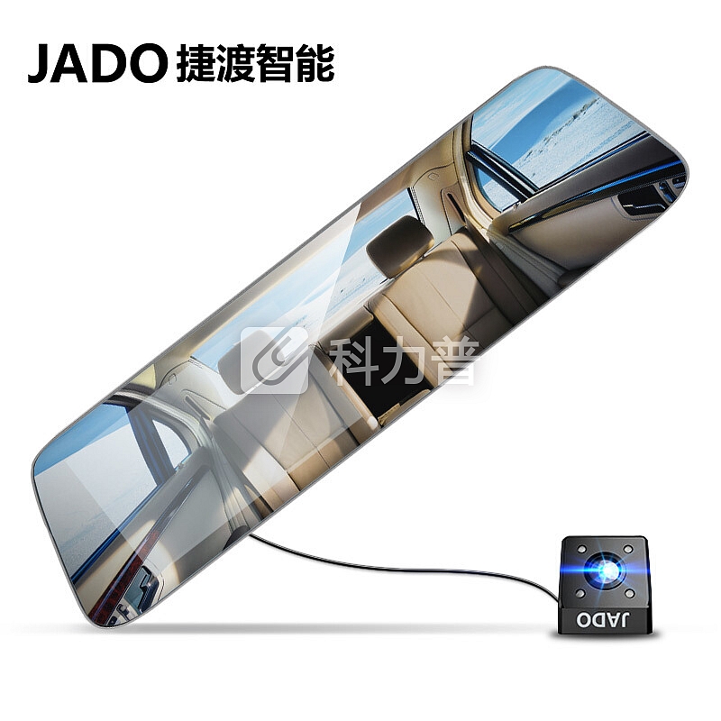 捷渡(JADO)行车记录仪高清夜视双镜头D600蓝光版1080P倒车影像一体机
