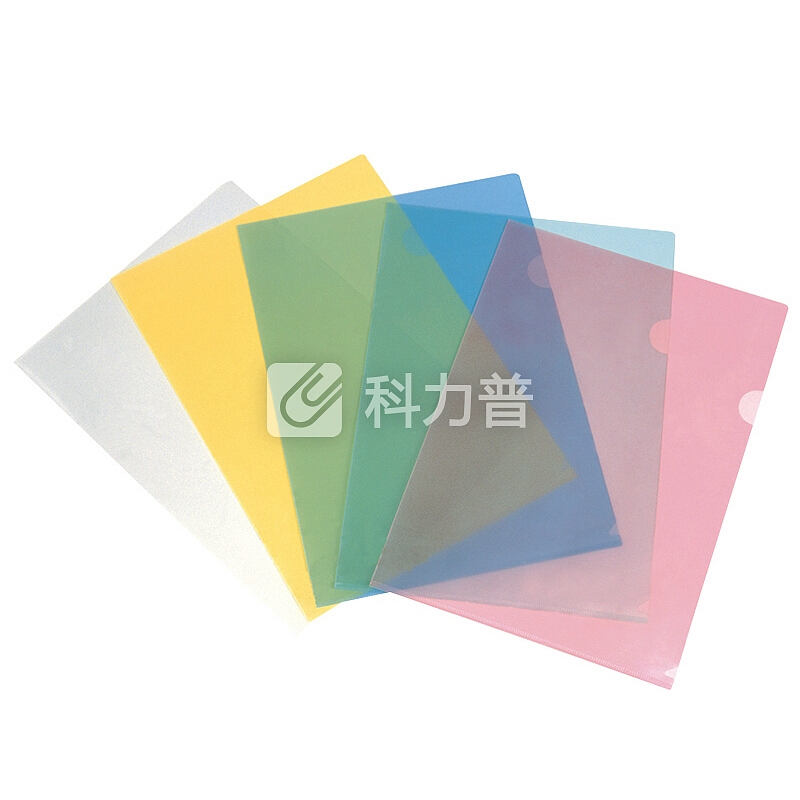 晨好(CHENHAO) L型透明塑料文件套 单页夹二页 红色 30个/包