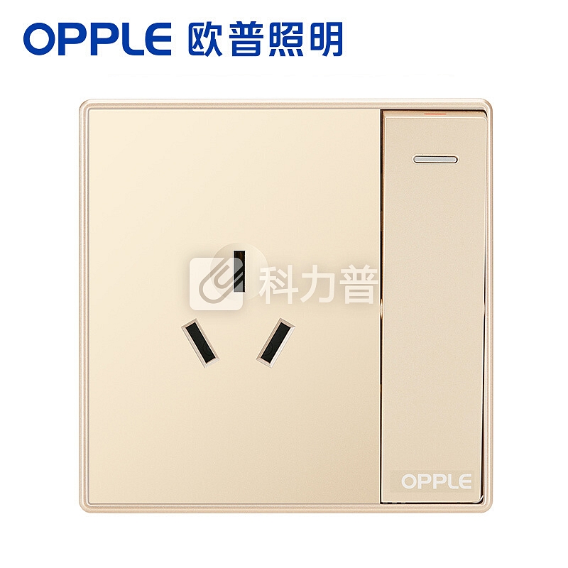 欧普 欧普照明（OPPLE）开关插座大功率空调插座带开关16A面板三孔热水器K05金色