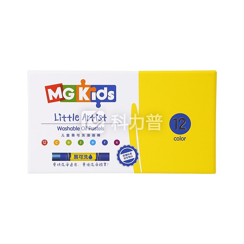 晨光 M＆G 晨光(M&G)文具MGKIDS系列12色油画棒易洗儿童美术绘画彩色蜡笔 12支/盒ZGM91129 12色 平头