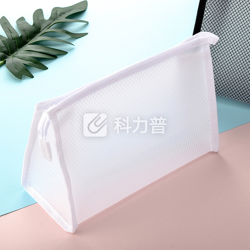 百草园 化妆包洗漱包 浴室透明化妆包女收纳包旅行洗漱包大容量防水化妆袋便携手拿包单个装白色