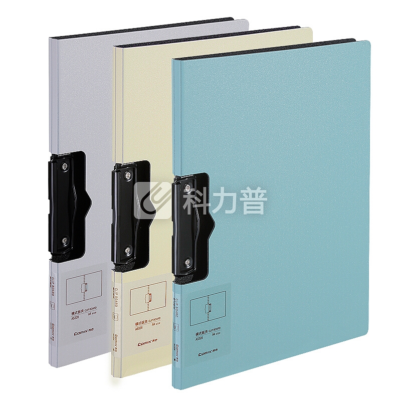 齐心(Comix) A4简约横式折页板夹 实用会议文件夹 A5328 黄