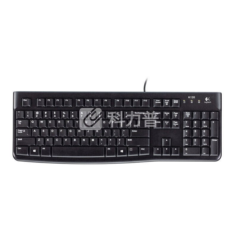 罗技 Logitech 罗技（Logitech）K120有线USB键盘 家用办公电脑笔记本通用U口键盘 黑色