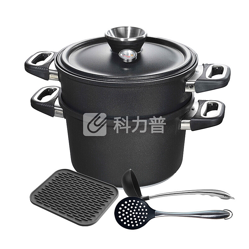 MAMMUT MAMMUT 德国原装进口 蒸锅双层多功能温度指示无水烹饪锅不粘5层锅体 标准版24cm