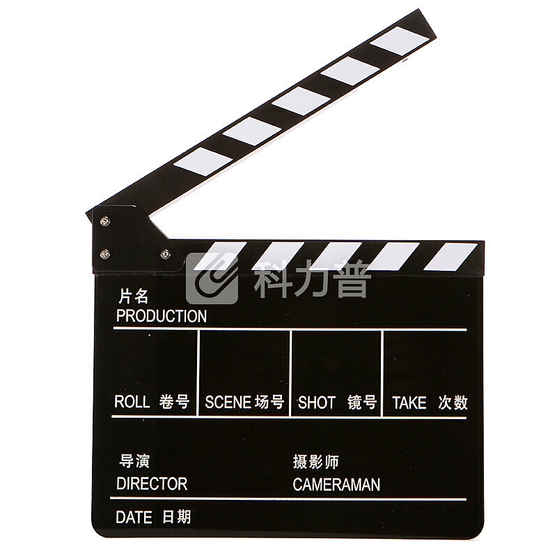 earlymen电影场记板磁铁打板开拍板导演板 30*24cm黑白条纹中英文黑色打板器场景版标记版送笔白板笔可擦拭
