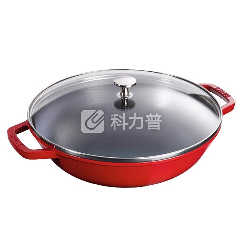 Staub Staub 法国进口 30cm珐琅铸铁锅搪瓷炒锅 红色