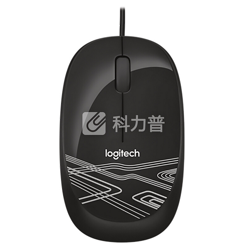 罗技(Logitech)M105有线USB鼠标 家用办公电脑笔记本通用 时尚多彩 炫酷黑