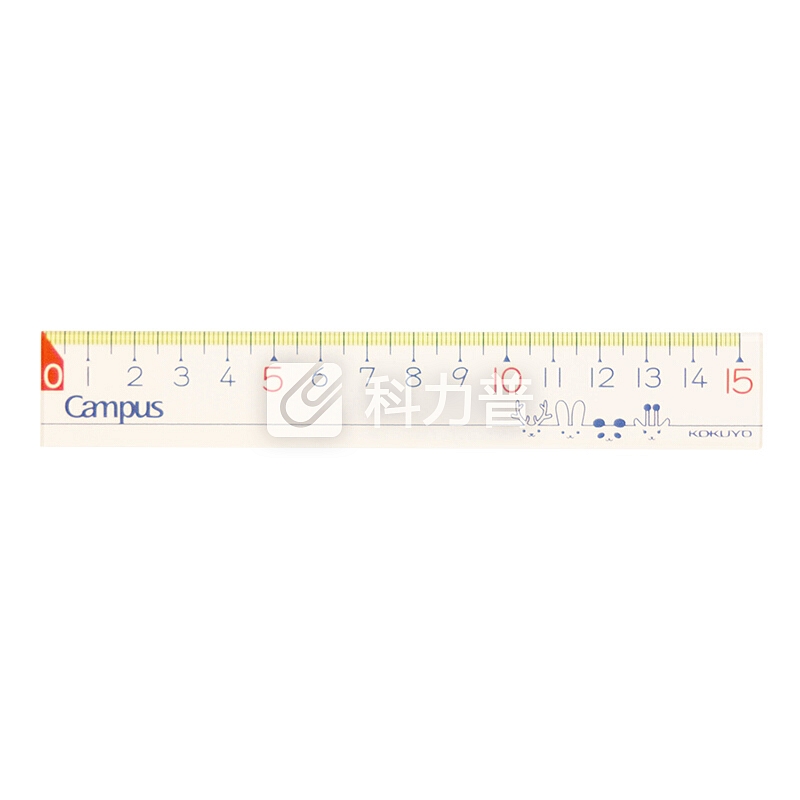 日本国誉(KOKUYO)Campus Kids学生办公用动物图案直尺刻度尺 18cm 动物图案185*25*2mm WSG-CLK18-1