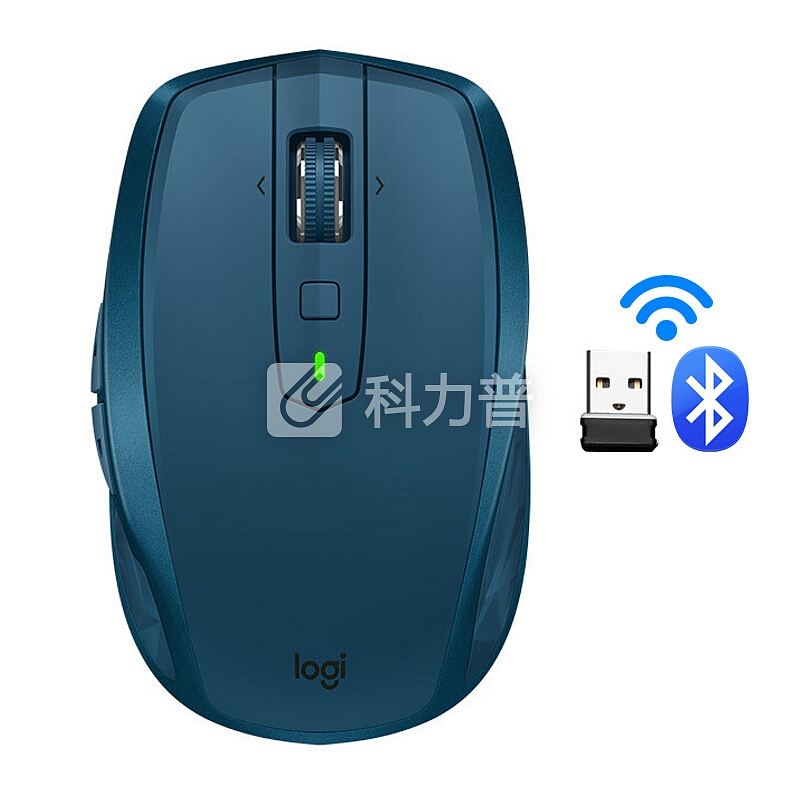 罗技(Logitech) MX Anywhere 2S 无线蓝牙双模鼠标 家用办公电脑笔记本通用 睿智蓝