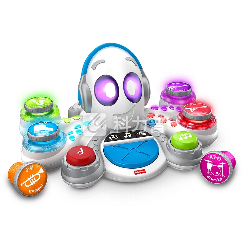 费雪 Fisher-Price 新品 婴儿儿童益智玩具 摇滚章鱼音乐家 FXK52