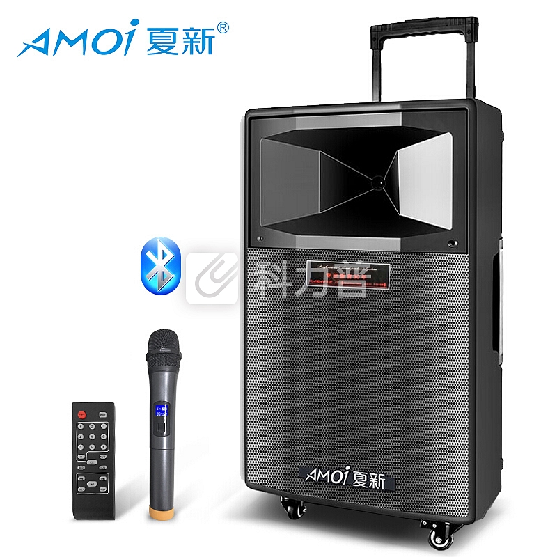 夏新(AMOi)SA-A30 10英寸拉杆音箱 带话筒 大功率重低音广场舞音响户外便携式扩音器