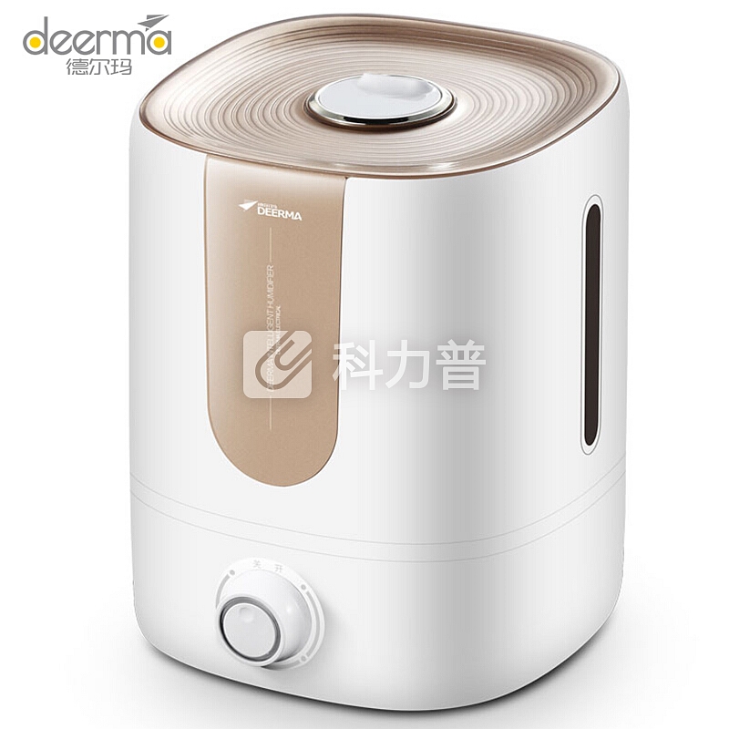 德尔玛(Deerma)加湿器 5L大容量 无级旋钮 家用空气增湿 静音迷你办公室香薰加湿 DEM-F525(金色)
