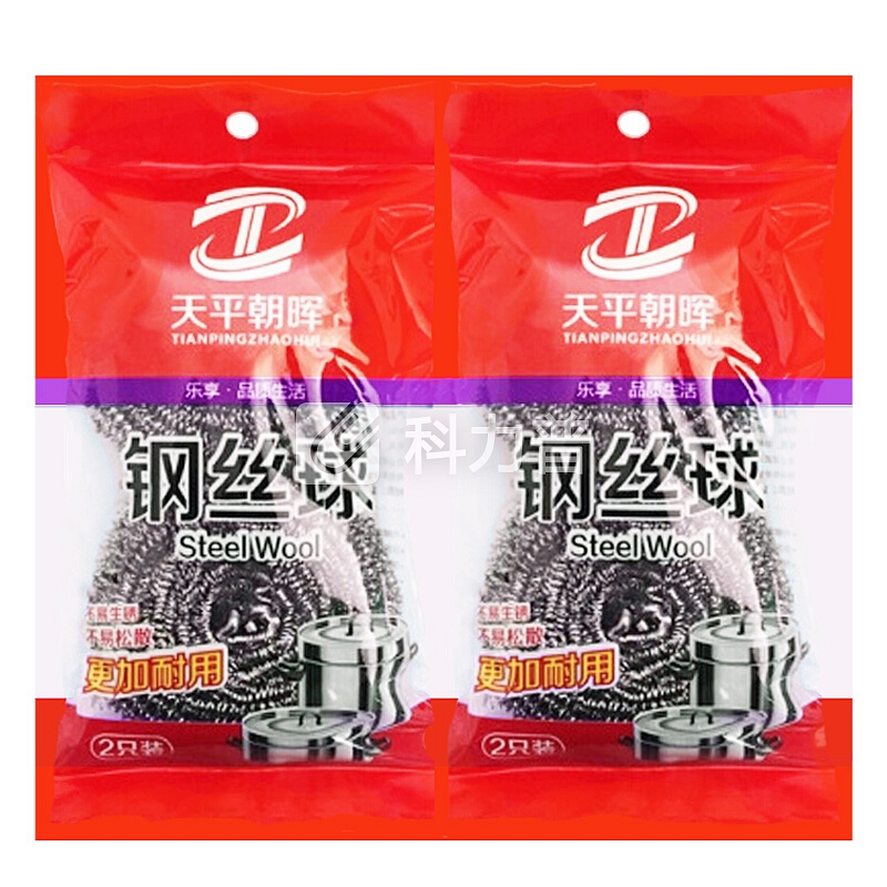天平朝晖 天平朝晖 钢丝球4只 家务整理 清洁球 洗碗球 钢丝刷 锅刷 2包组合装 TP-4037