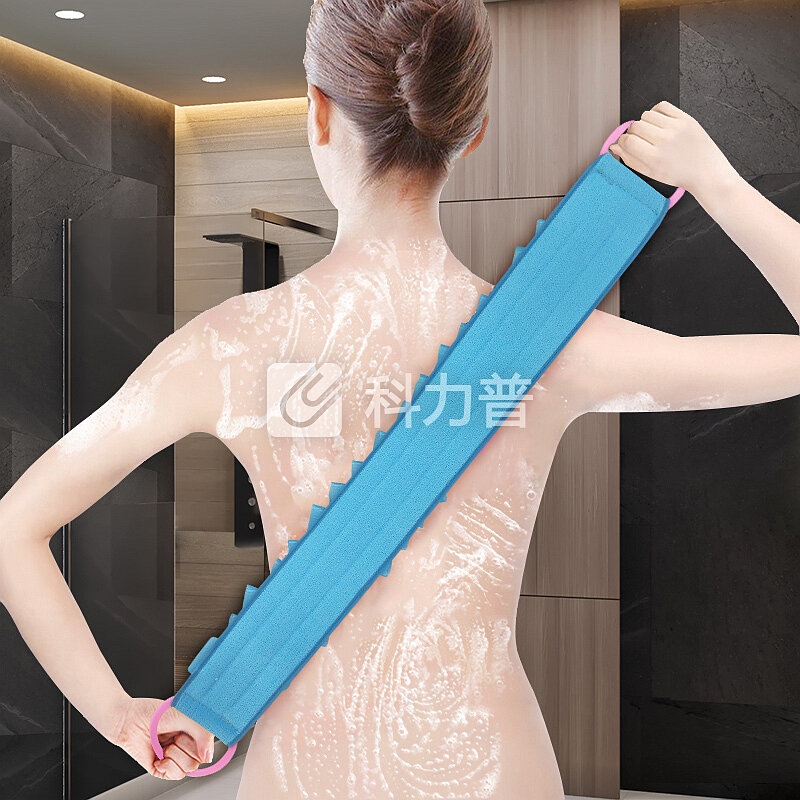 尚格兰 拉背条双面搓澡巾搓背巾 强力浴花洗澡刷沐浴球洗澡巾 男女通用搓澡神器(蓝色)
