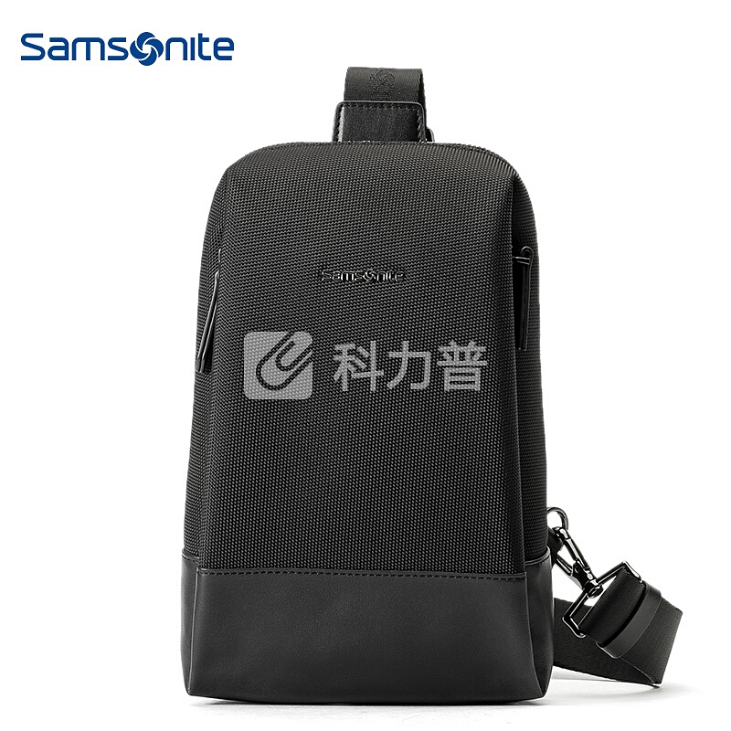 新秀丽 Samsonite Samsonite/新秀丽男士胸包时尚休闲单肩包配皮户外运动包斜挎包45Q黑色