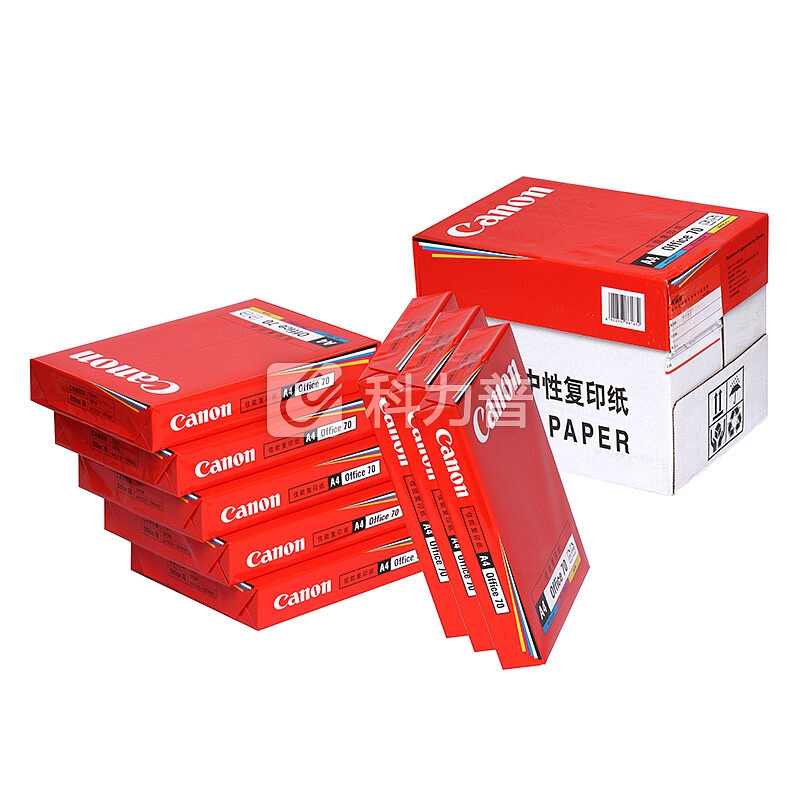 佳能(Canon)70g A4原装复印纸打印纸5包装 500张/包 整箱2500张