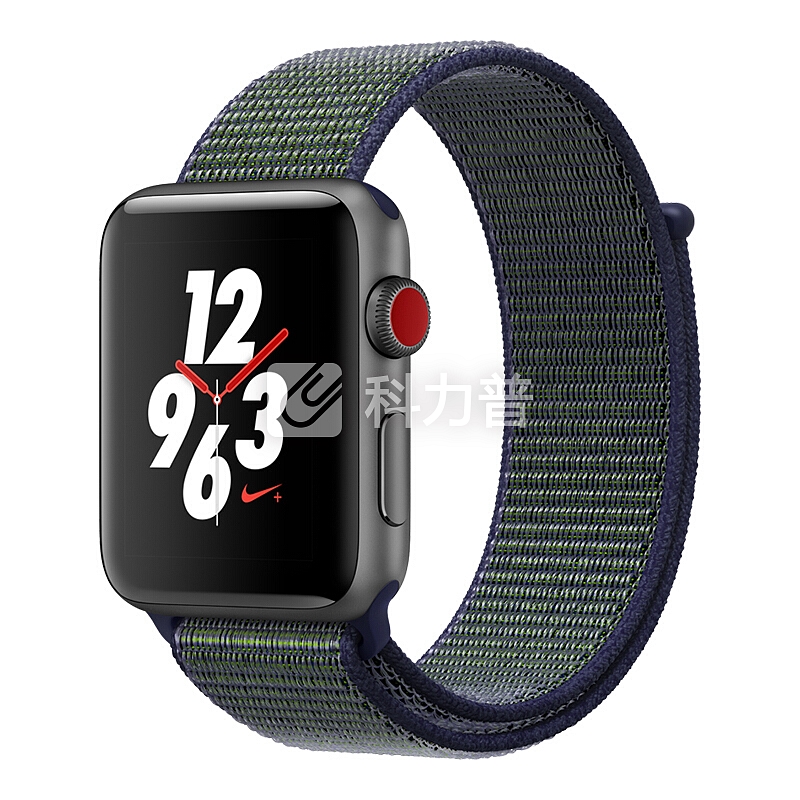 Apple Watch Series 3苹果智能手表(GPS+蜂窝款 42毫米 深空灰铝金属壳 Nike 深雾灰回环式表带 MQRM2CH/A)