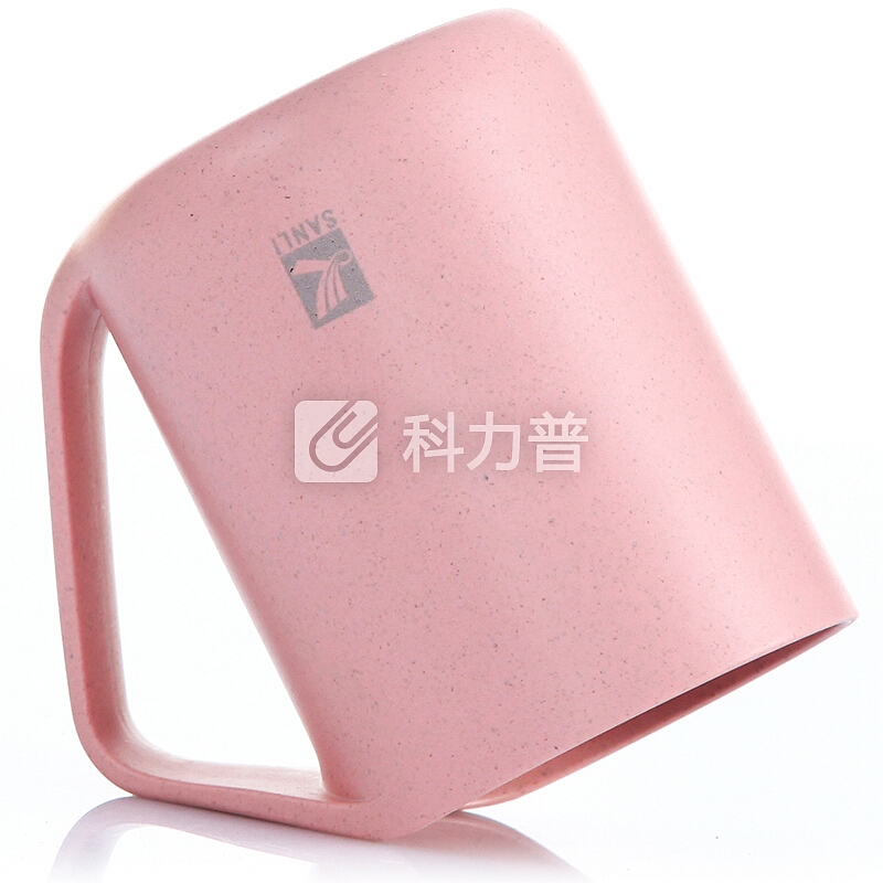 三利 创意情侣小麦漱口杯套装 简约塑料牙刷杯刷牙杯牙缸洗漱杯子 粉色
