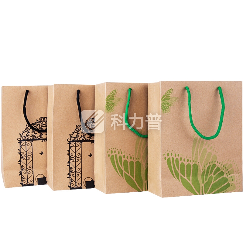 广博(GuangBo)4只装中号牛皮纸礼品袋礼物袋纸质手提袋QT5894