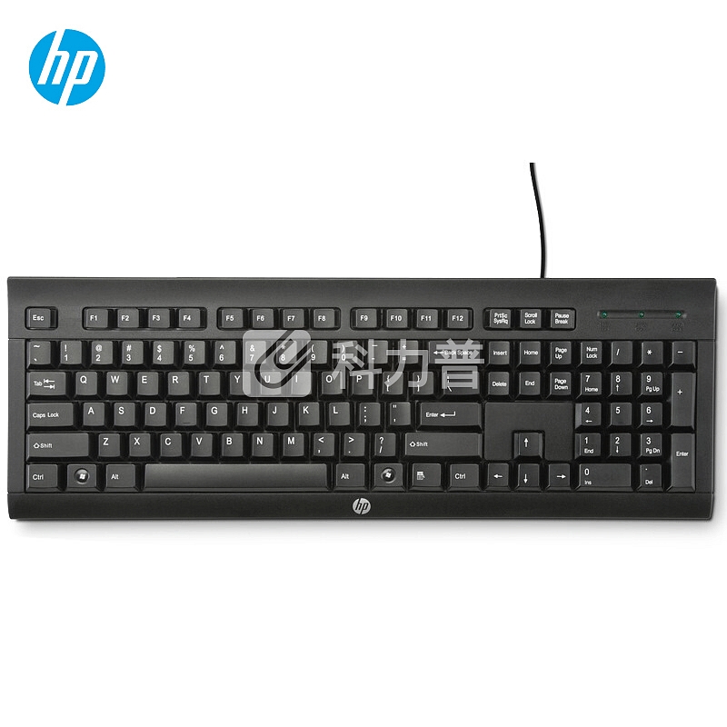 惠普 HP 惠普（HP）K1500有线单键盘 笔记本台式机电脑办公商务键盘 黑色