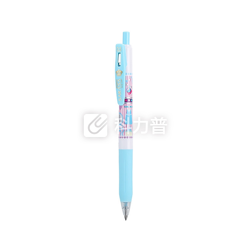 日本斑马牌(ZEBRA)JJ15-F1 梦幻涂鸦系列中性笔 0.5mm彩色啫喱笔水笔签字笔 牛奶蓝 单支装