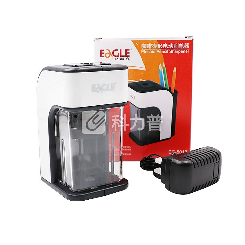 益而高(EaGLE)咖啡壶电动削笔器 素描美术自动卷笔刀铅笔刀 削笔机多功能转笔刀刨笔机(带笔筒)EG-5013