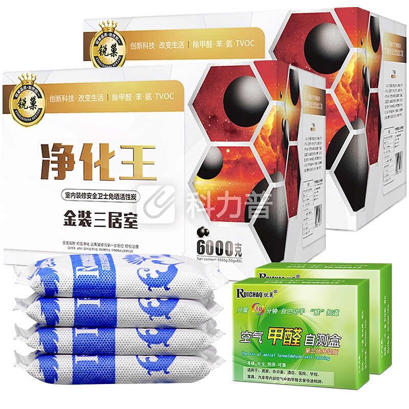 锐巢 活性炭 6kg*2箱室内装修安全卫士 新房装修活性炭包除甲醛清除剂汽车除味干燥剂竹炭包
