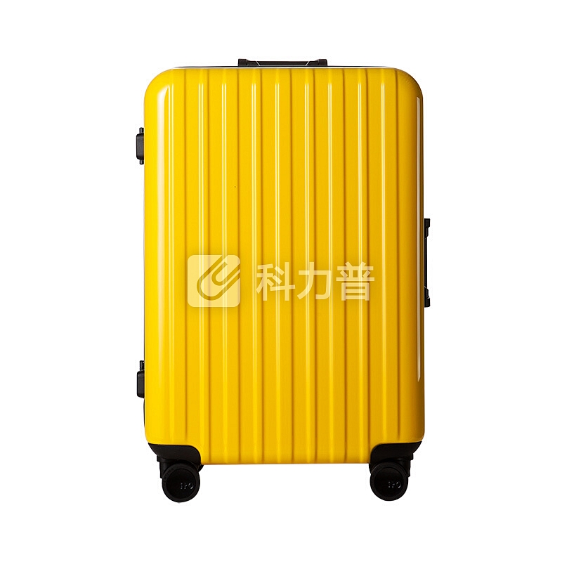 ITO 拉杆箱25英寸旅行箱 大容量行李箱时尚静音万向轮男女密码箱包 CLASSIC 柠檬黄色