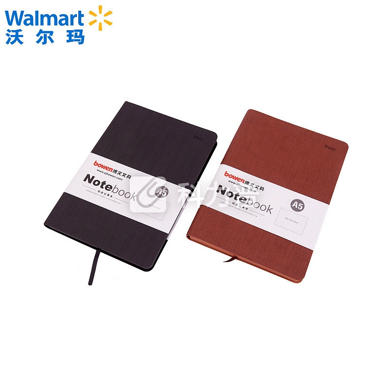 沃尔玛 Walmart 【沃尔玛】博文 软皮记事本 205*143mm/128张 颜色随机配送
