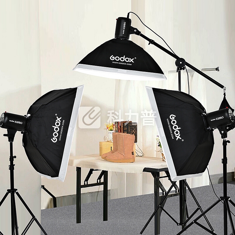 神牛 神牛（Godox）E250 摄影棚小型摄影闪光灯套装 250w三灯套装 补光灯摄影柔光箱 三灯套装（小商品拍摄）