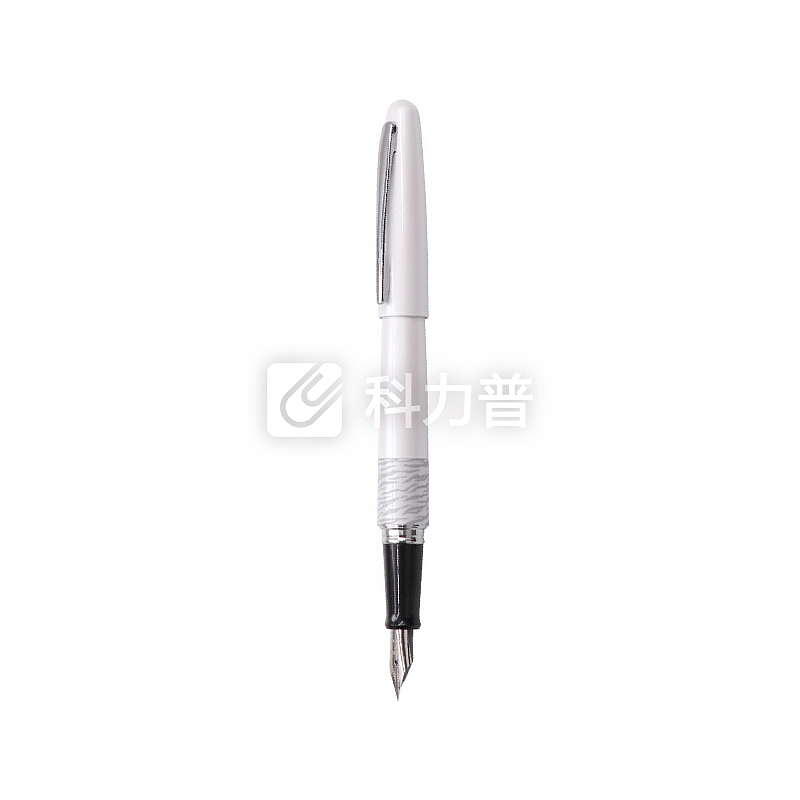 日本百乐(PILOT)88G钢笔商务签字笔 金属笔杆墨水笔练字学生钢笔礼盒FP-MR2 白色虎纹F尖 原装进口