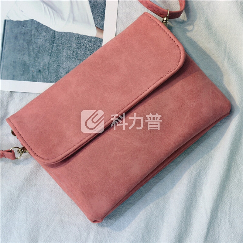 新品新款潮流手机包女包斜挎包磨砂韩版小方包单肩包迷你小包包零钱包 粉红色 2812