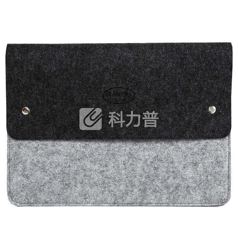 信发(TRNFA)MZ-166 黑灰色毛毡多层文件袋/手拿按扣公文包 办公生活收纳袋/A4资料套/笔记本保护套袋