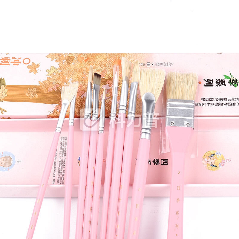 青竹画材(CHINJOO) 美院派水粉颜料画笔套装 秋季10支/盒