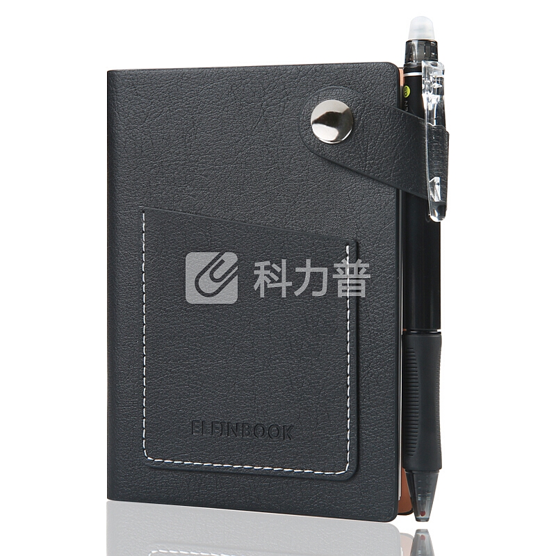 ELFINBOOK mini智能可重复书写App备份笔记本子 年货创意礼品年会商务记事本A7/60张 黑色
