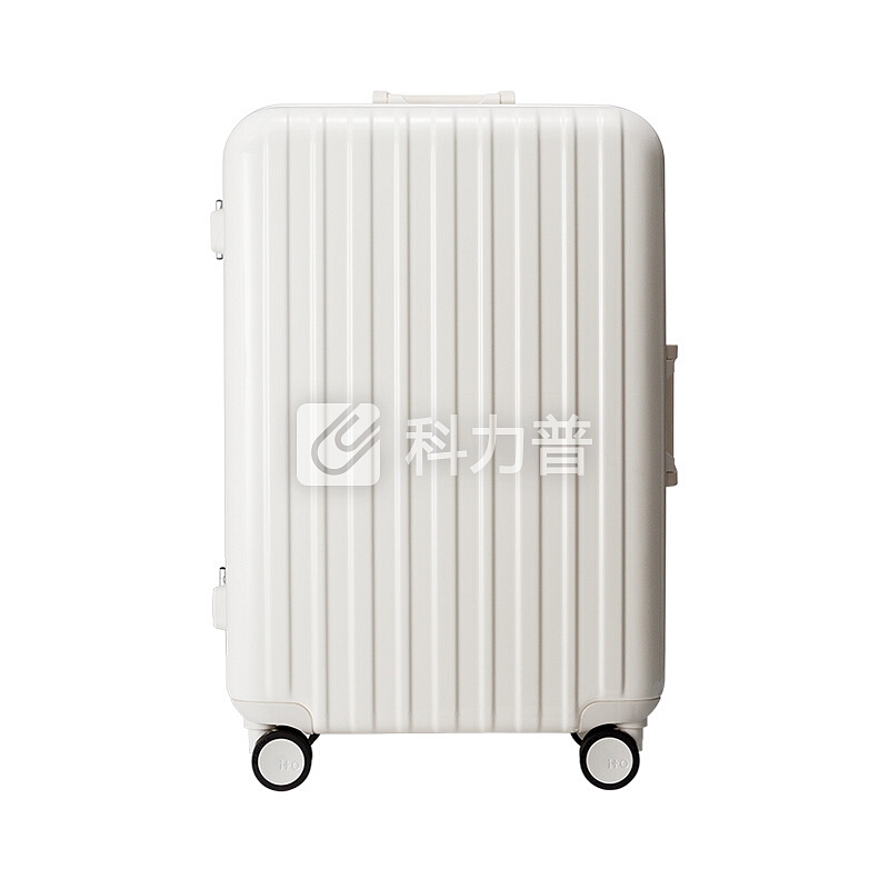 ITO 拉杆箱25英寸旅行箱 大容量行李箱商务静音万向轮男女密码箱包 CLASSIC 白色光面