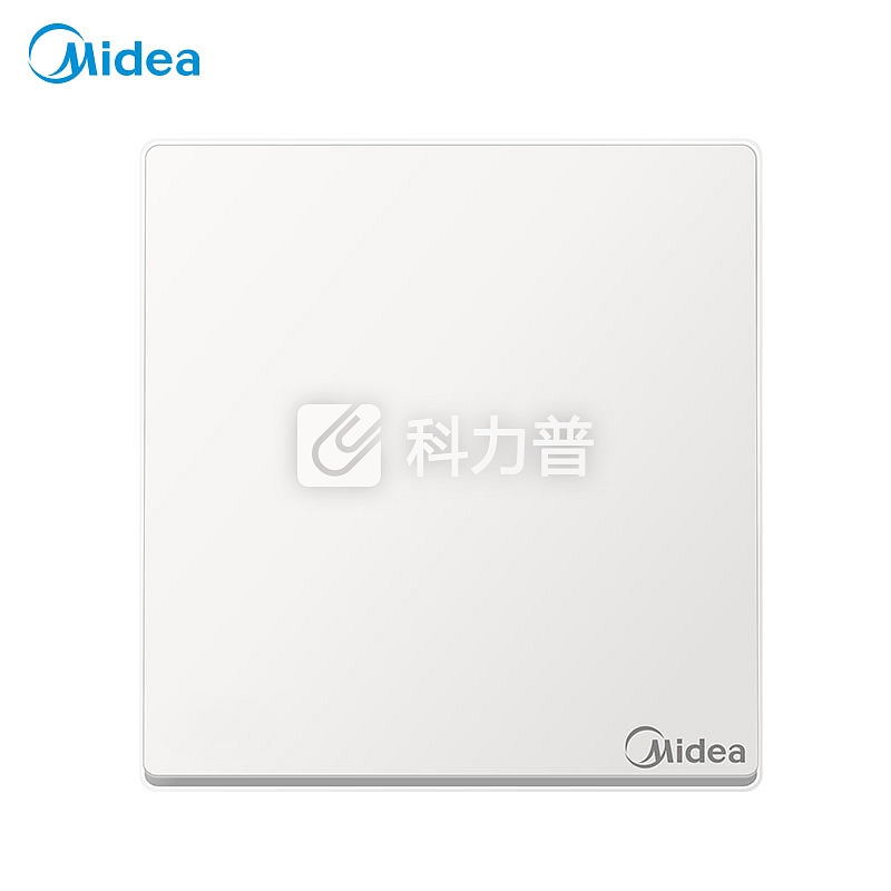 美的(Midea)开关插座电源面板86型一开多控1开一位墙壁家用暗装雅白无边框E05