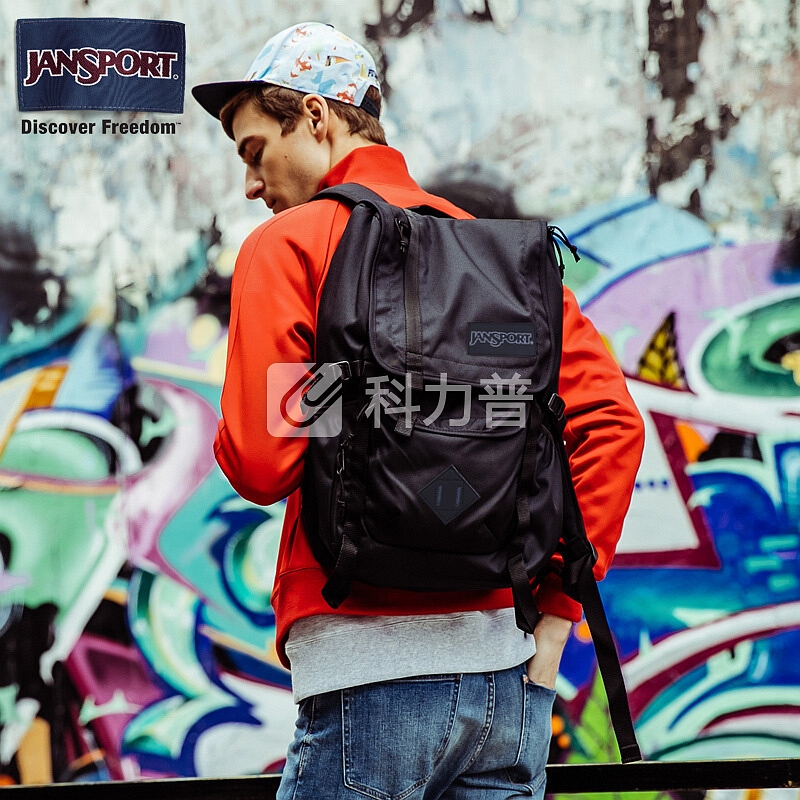JANSPORT JANSPORT杰斯伯15英寸电脑双肩包背包书包T52S008黑色
