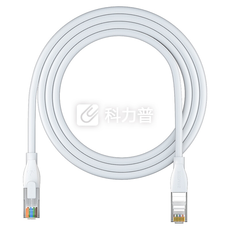 山泽(SAMZHE)六类网线 CAT6类千兆纯铜网线 成品电脑/家装/宽带网络连接跳线 白色5米BCT50 匹配路由器