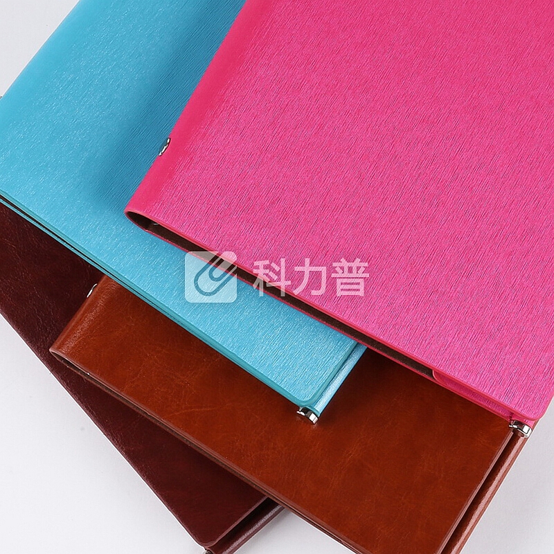 信发(TRNFA)TB-K828D 拉丝皮面笔记本加厚记事薄 创意6孔活页高档商务日记本会议本子(浅蓝色)