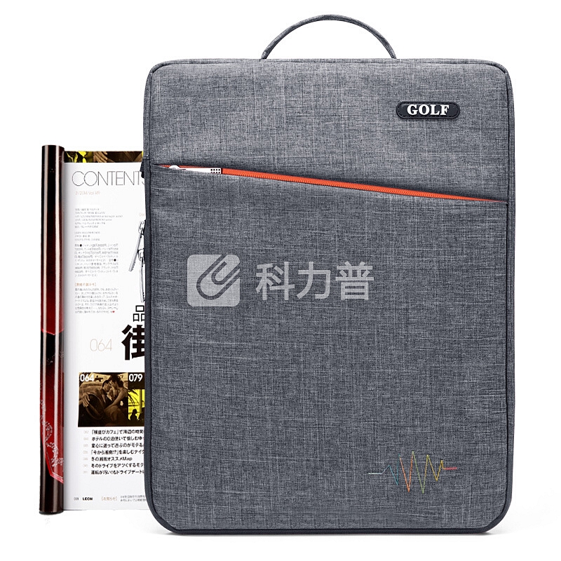 高尔夫GOLF笔记本电脑包14英寸时尚内胆包男士手提包单肩包苹果小米联想戴尔电脑内胆包D8BV13840S深灰色